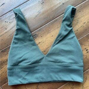 Lululemon V Neck Sports Bra Size 4 Green
